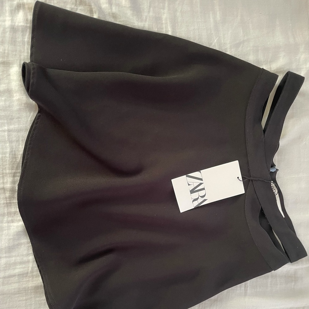 Black ZARA cutout miniskirt